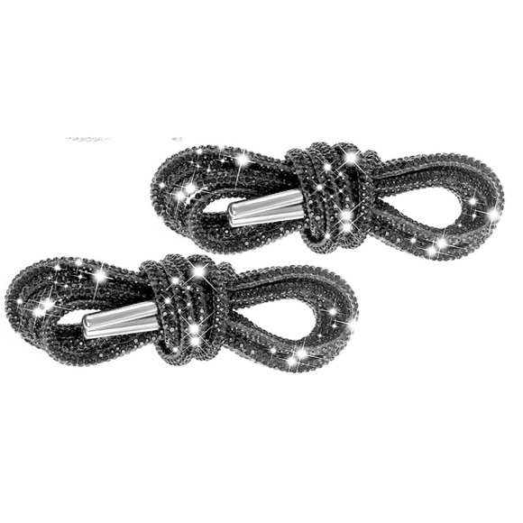 Accessories - Elegant Black Rhinestone laces 1pair